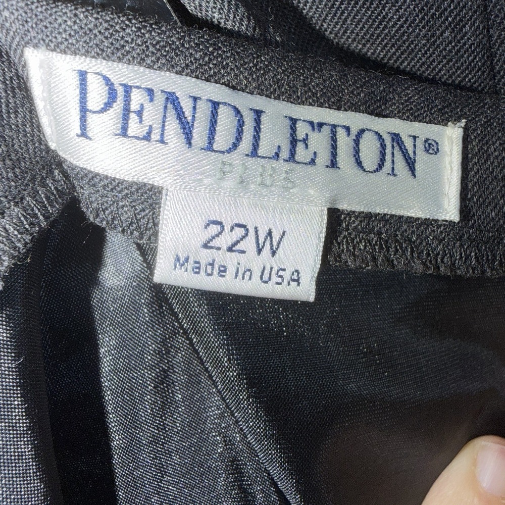 Pendleton Wool Skirt Women's 22W All Wool Dark Gray Pencil Skirt Lined Plus Size - Picture 3 of 12